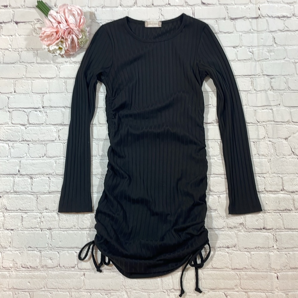 Altar’d State Black Ribbed Body-Con Dress - Picture 4 of 8